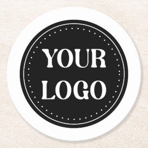 Sleek, contemporary, polished,& customisable round paper coaster