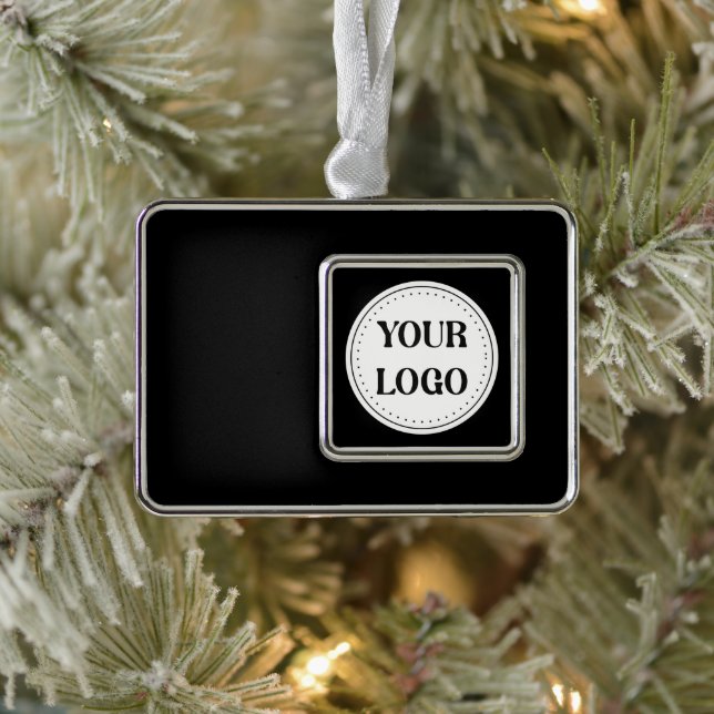  Sleek, contemporary, polished,& customisable. Silver Plated Framed Ornament (Tree)