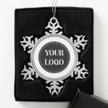 Sleek, contemporary, polished,& customisable snowflake pewter christmas ornament<br><div class="desc">EVERYONE CAN USE THIS DESIGN.You are free to add,  edit,  or resize the logo,  photo,  text,  and colours as you choose.Many thanks.</div>
