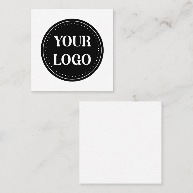 Sleek, contemporary, polished,& customisable square business card (Front/Back)