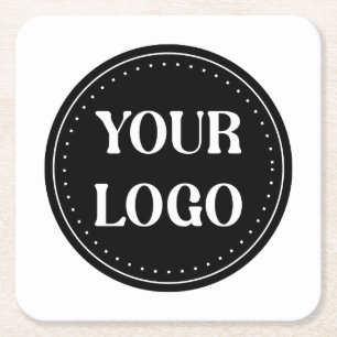 Sleek, contemporary, polished,& customisable square paper coaster