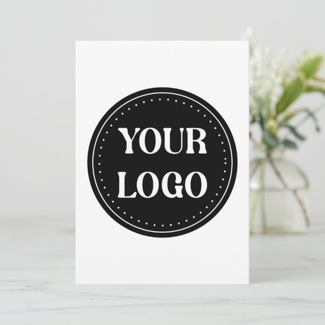 Sleek, contemporary, polished,& customisable thank you card (Standing Front)