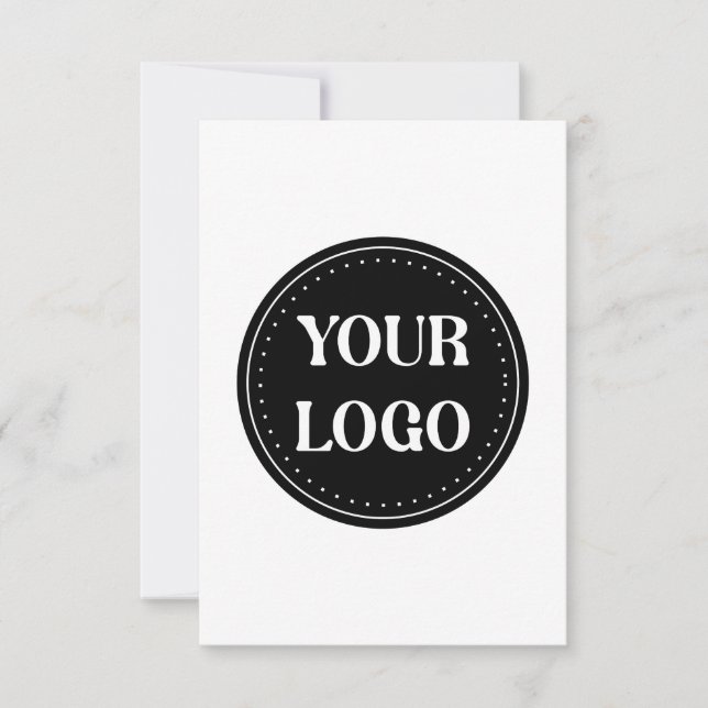Sleek, contemporary, polished,& customisable thank you card (Front)