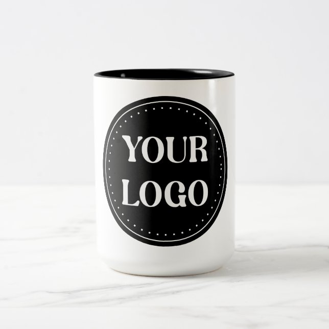 Sleek, contemporary, polished,& customisable Two-Tone coffee mug (Center)
