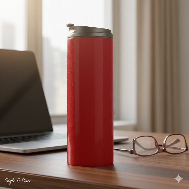 Sleek Deep Red Thermal Tumbler for Hot Drinks (Sleek Deep Red Thermal Tumbler for Hot Drinks)