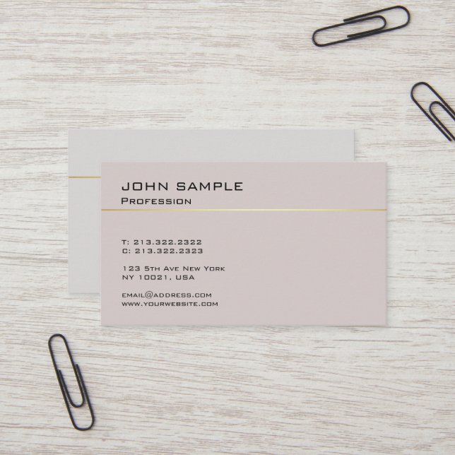 Sleek Design Professional Elegant Harmonic Colours Business Card (Front/Back In Situ)