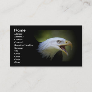 Sleek ebony business card with Eagle