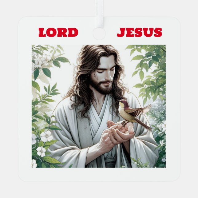 Sleek Elegance: Metallic Square Ornament (Back)