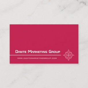 Sleek Embellished Diamond Business Card, Pink Card
