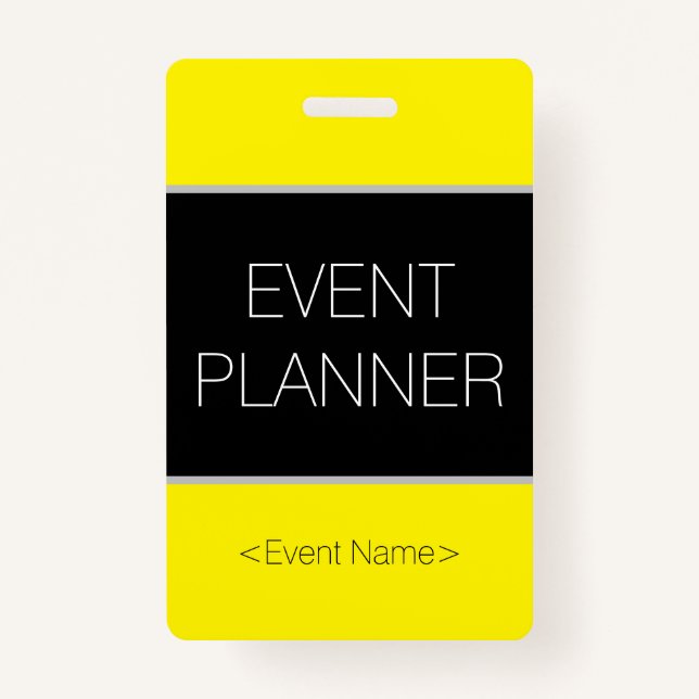 Sleek "EVENT PLANNER" Badge ID Badge (Front)