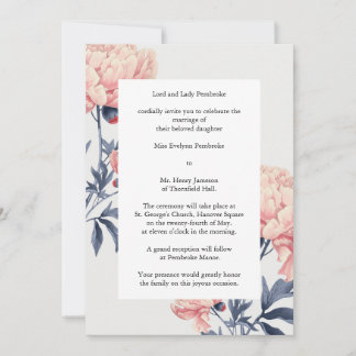 Sleek, floral wedding invitations