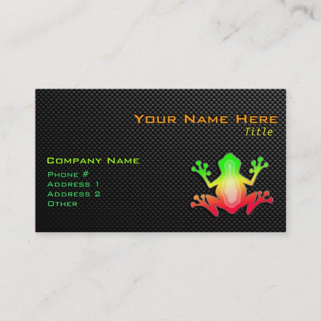 Sleek Frog Business Card (Front)