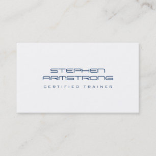 Sleek futuristic consultant navy blue professional business card