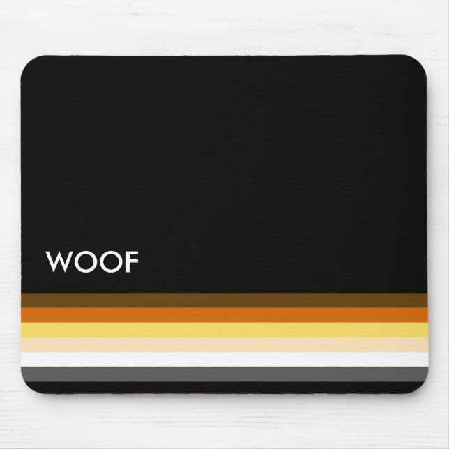 Sleek Gay Bears Pride Flag woof Mouse Mat (Front)