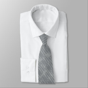Sleek Geometric Grey Tie