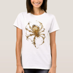 Sleek Gold ABSTRACT ART Design T-Shirt