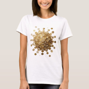 Sleek Gold GOLDEN COINS EXPLOSION Quote Design T-Shirt