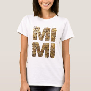 Sleek Gold MINI Slogan Design T-Shirt