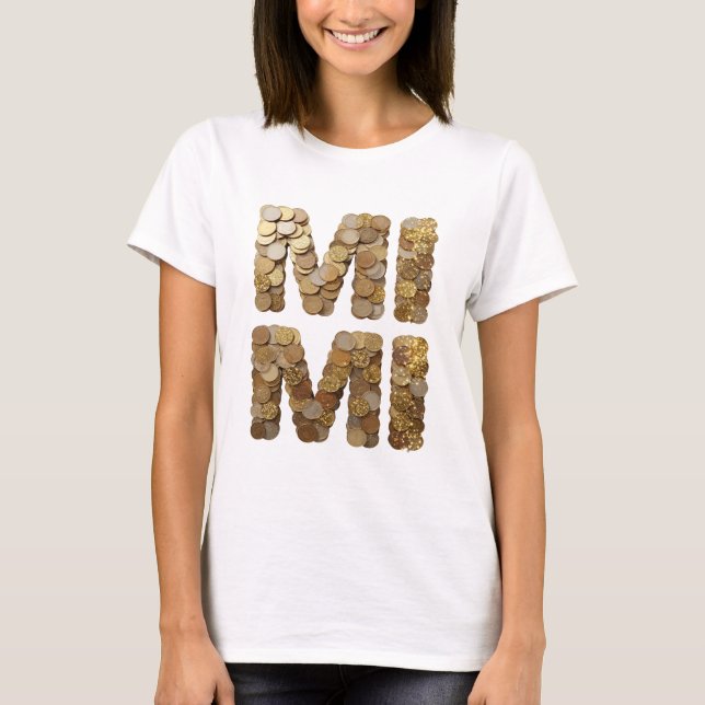 Sleek Gold MINI Slogan Design T-Shirt (Front)