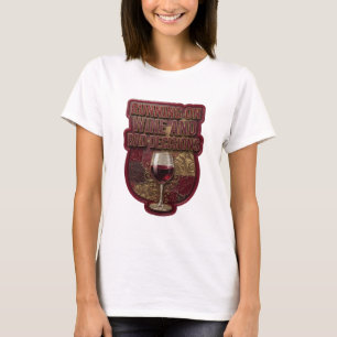 Sleek Gold RUNNING ON WINE AND BAD DECISIONS T-Shirt