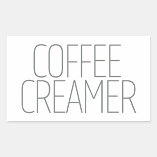 Sleek Grey Coffee Creamer Rectangular Sticker