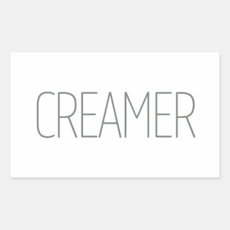 Sleek Grey Creamer Rectangular Sticker