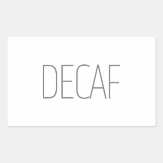 Sleek Grey Decaf Coffee Rectangular Sticker