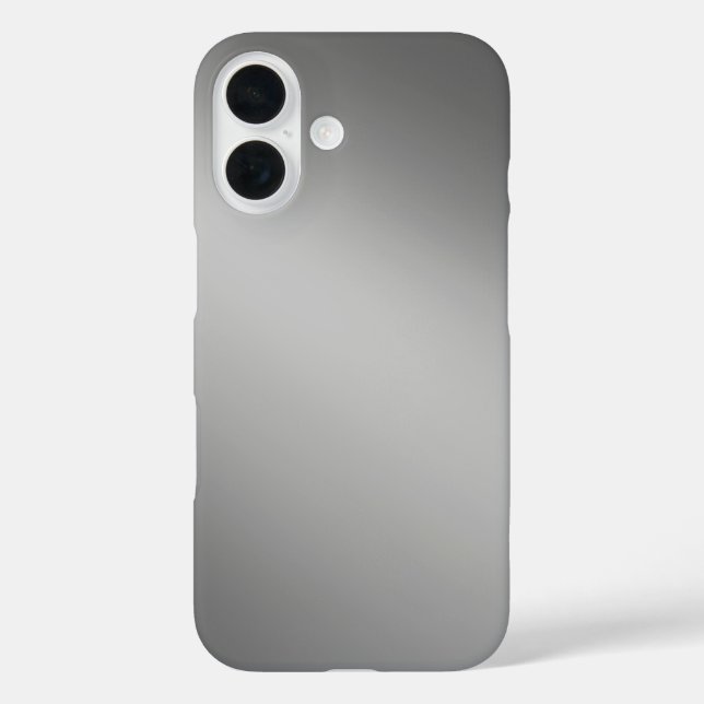 Sleek Grey Ombre – iPhone 16 Case (Back)