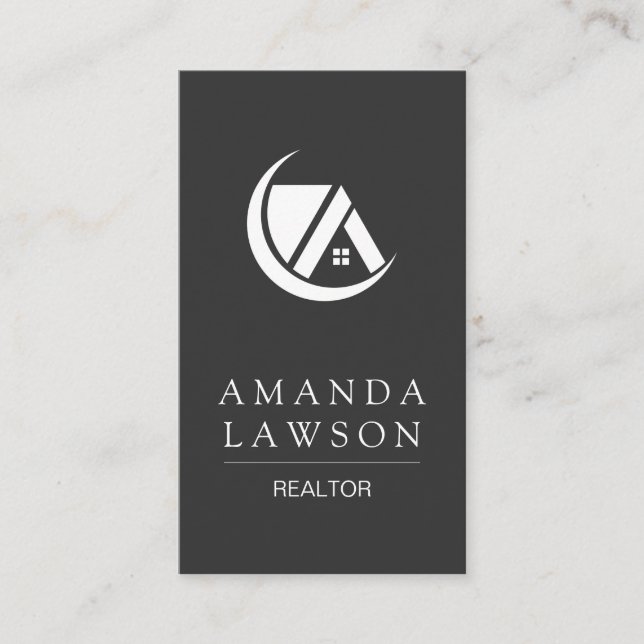 Sleek Grey | Realtor Executive Appointment Card (Front)