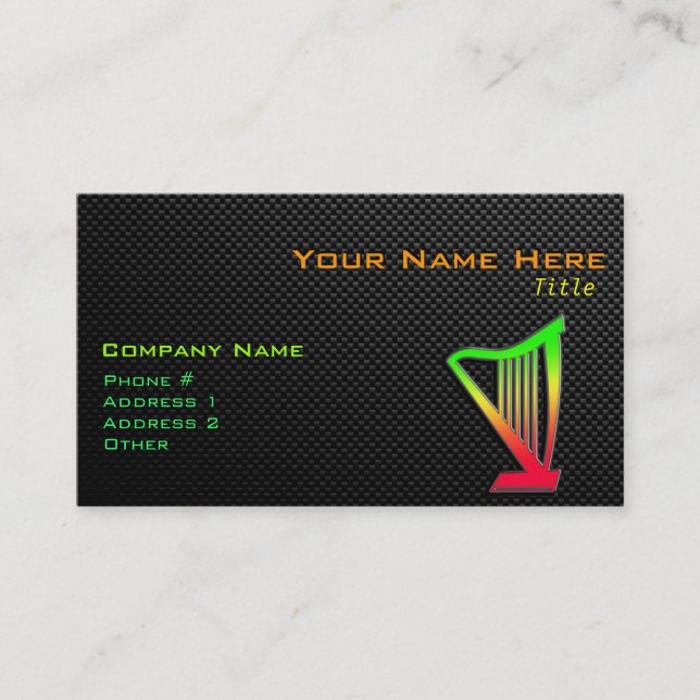 Sleek Harp Business Card (Front)