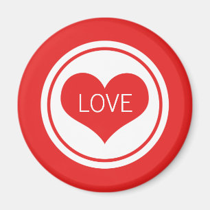Sleek Heart Magnet, Red Magnet