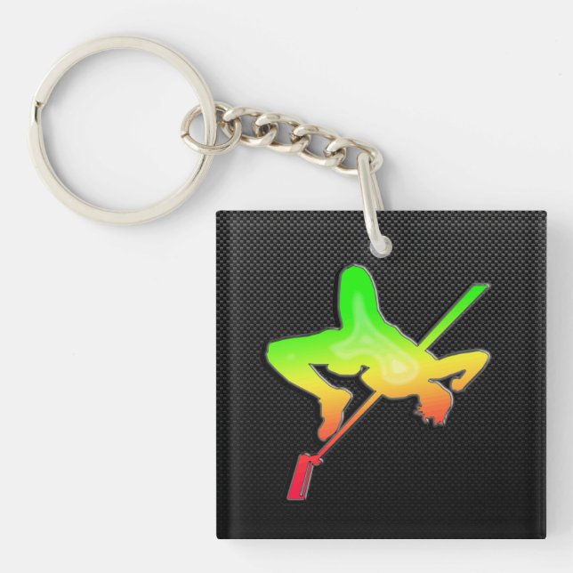 Sleek High Jump Key Ring (Front)