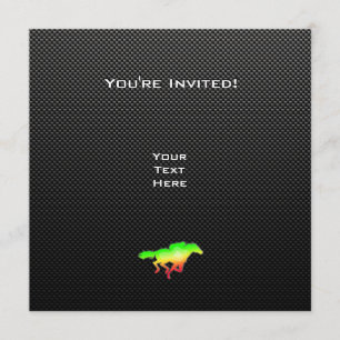 Sleek Horse Racing Invitation