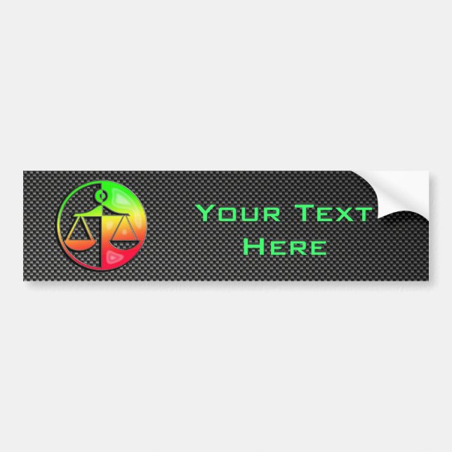 Sleek Justice Scales Bumper Sticker (Front)