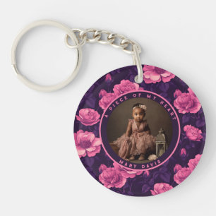 Sleek keepsake Floral Rose Key Ring