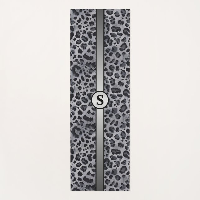 Sleek Leopard Print  Yoga Mat (Front)