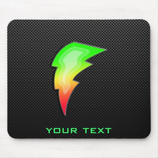 Sleek Lightning Bolt Mouse Mat (Front)