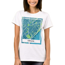 Sleek map Barcelona - Azul-verde