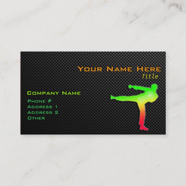 Sleek Martial Arts Business Card (Front)
