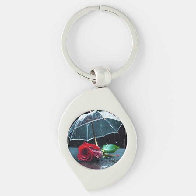 Sleek Metal Keychain** 2. **Premium Metal Keychain (Front)