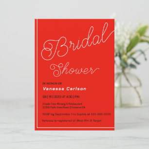 Sleek Minimal Bridal Shower Invitation