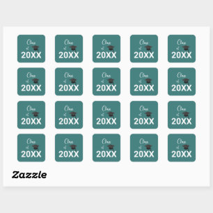 sleek, minimal Top of the Class Square Sticker