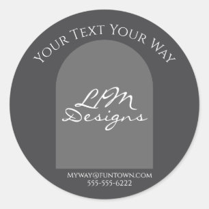 Sleek Minimalist Classic Round Sticker