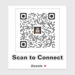 Sleek Minimalist QR Code Sticker - Scan to Connect
