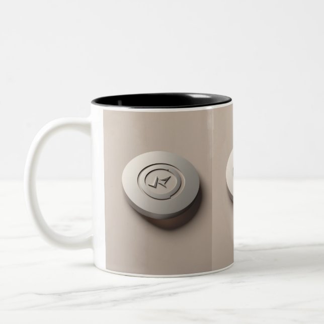 Sleek Modern 3D logo design Mug (Left)
