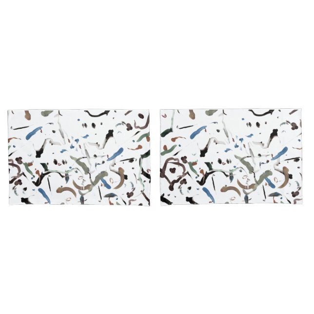 Sleek Modern Abstract Pillow Sham Set (Front-Set)