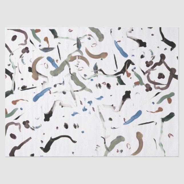 Sleek Modern Abstract Tissue Paper (Front)