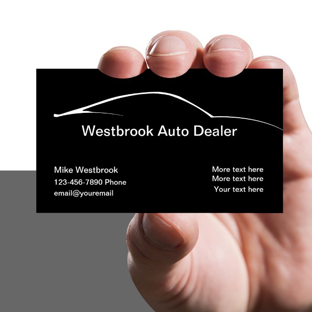 Sleek Modern Auto Buying Service Business Card (Creator Uploaded)