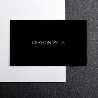 Sleek Modern Black and Grey High Quality Business Card