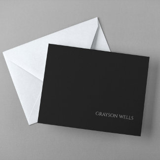 Sleek Modern Black and Grey Professional Card
